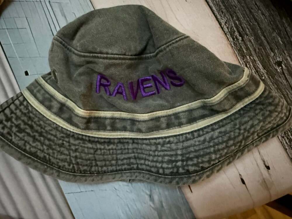 Baltimore Ravens Bucket Hat,
Tote bag & #9 Tucker ladies XL shirt
